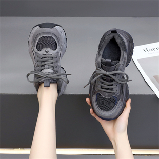 轻便运动鞋 厚底老爹鞋 百搭时尚 透气不累脚休闲鞋 女2025年秋冬新款