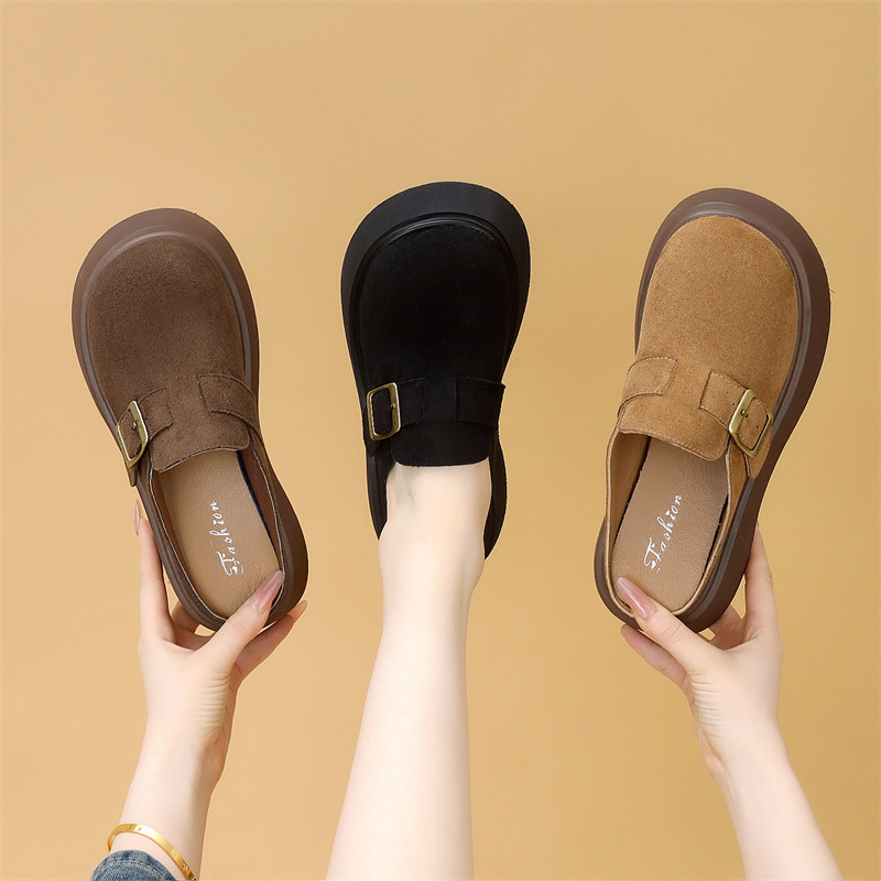 厚底勃肯鞋女2026年春季新款百搭气质一脚蹬单鞋外穿包头半拖鞋女,女鞋,勃肯鞋/软木鞋,淘宝优惠券,粉丝福利购,淘宝优惠卷