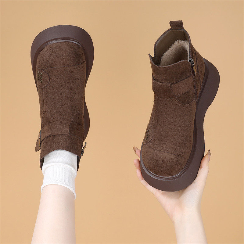 厚底雪地靴女2025年冬季新款加厚保暖增高勃肯棉靴软底防滑短靴女,女鞋,时尚雪地靴,淘宝优惠券,粉丝福利购,淘宝优惠卷