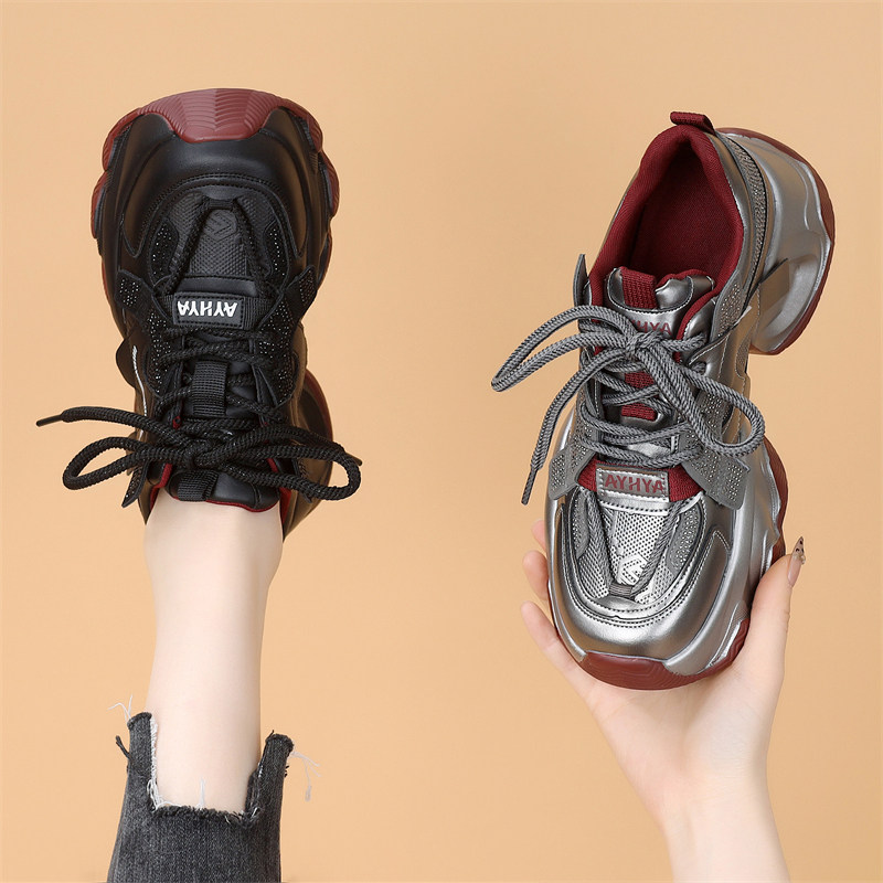 厚底老爹鞋女2024年秋冬新款加绒时尚百搭休闲鞋防滑小个子运动鞋,女鞋,时尚休闲鞋,淘宝优惠券,粉丝福利购,淘宝优惠卷