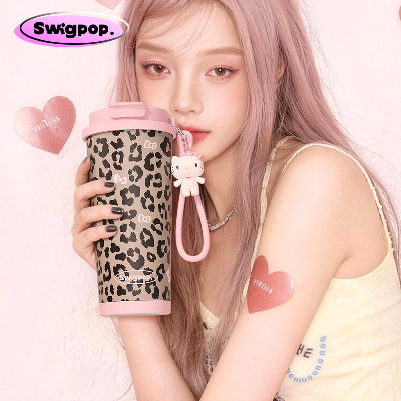 Swigpop吸管杯双饮保冷保温杯咖啡杯女生高颜值水杯便携车载杯子