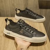 2025年新款 懒人皮鞋 春秋季 百搭潮流男士 男鞋 韩版 休闲板鞋 豆豆潮鞋