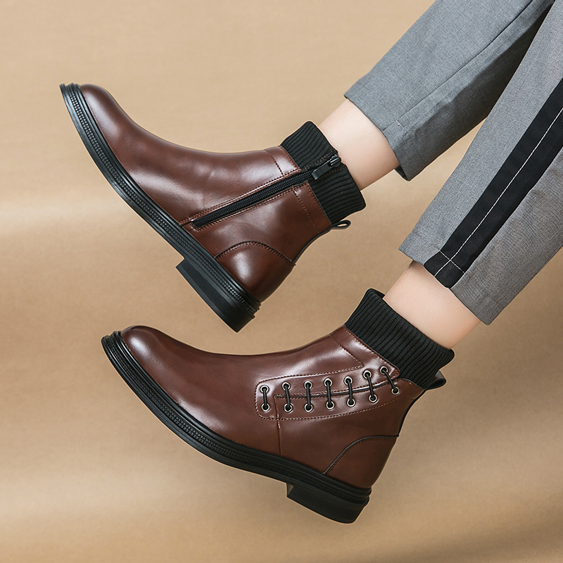 马丁靴男冬季高帮英伦风切尔西靴