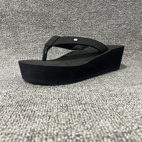 欧美风夹脚松糕底人字拖