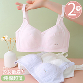 少女初中生纯棉内衣12 18岁高中学生薄款 发育期无钢圈文胸防凸点