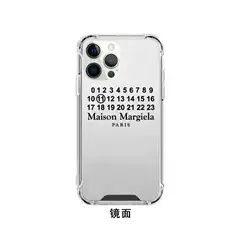 Maison Margiela Is Suitable for Apple 15 Pro Max Phone Case iPhone 14 /13 Mirror Finish Xr Soft 12 Full Coverage Large Hole 11 Transparent Edge Xsmax