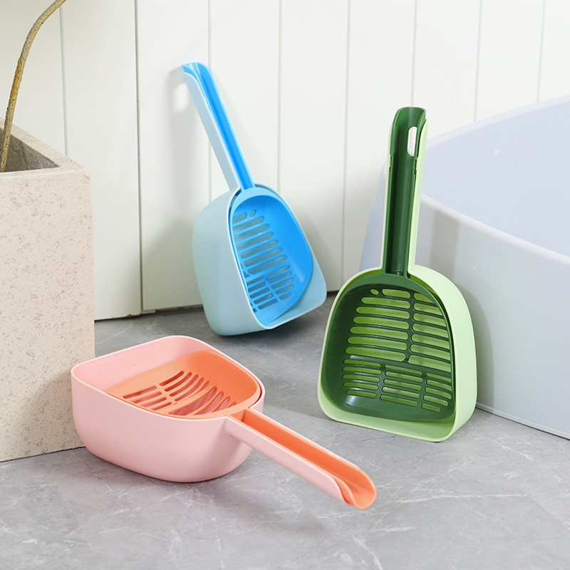 PET CAT LITTER SPATULA SET CAT TOILET LARGE DUAL-PURPOSE DUSTPAN RAGDOLL KITTEN POTTY CLEANING FINE HOLE SHOVEL SUPPLIES