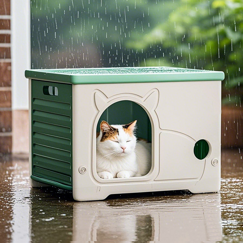 猫窝四季通用猫屋封闭式猫房子猫咪防雨狗窝流浪猫户外窝防水室外