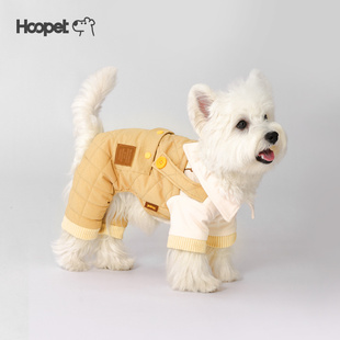 Hoopet狗狗衣服秋冬中小型犬比熊泰迪四脚衣保暖冬衣小狗外出冬装