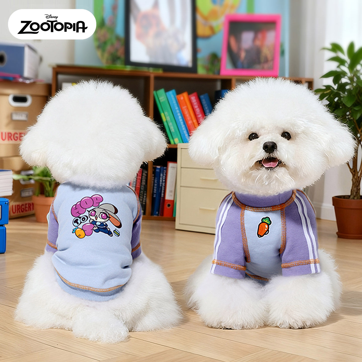 迪士尼狗狗衣服冬季保暖朱迪宠物卫衣比熊博美小型犬尼克小狗衣服