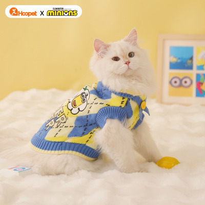 Hoopet x 小黄人联名 狗狗衣服泰迪比熊毛衣宠物秋冬保暖猫咪衣服