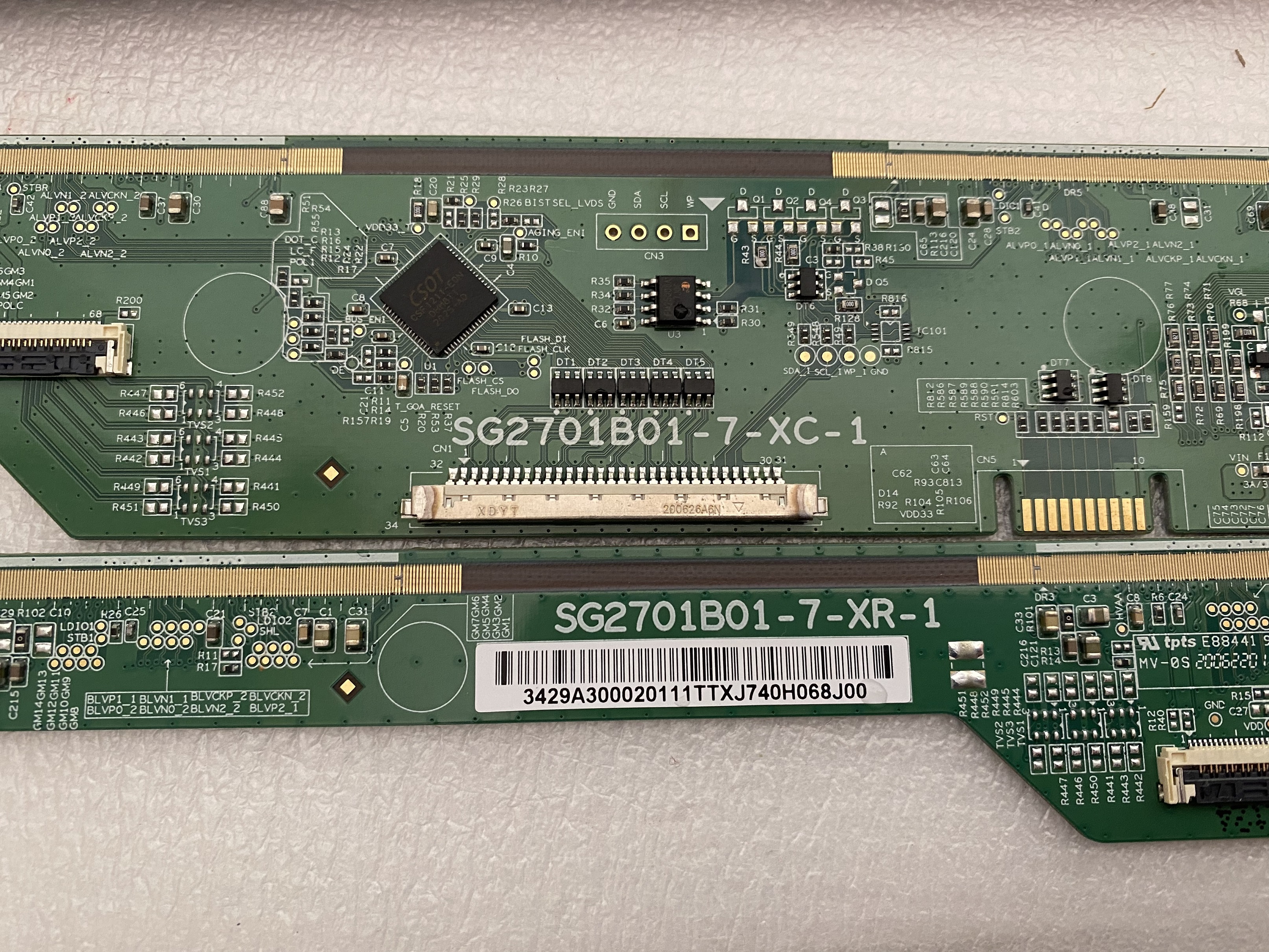 原装拆机边板  SG2701B01-7-XC-1 SG2701B01-7-XR-1 一对价