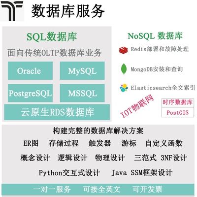 SQL代做数据库代做Oracle技术支持MySQL调优PostgreSQL数据架构导