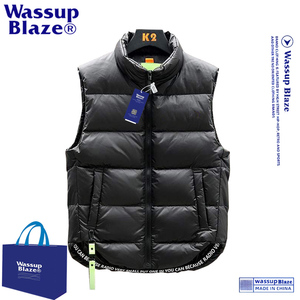 WASSUP羽绒马甲男女情侣款坎肩户外运动背心防风保暖白鸭绒外套潮