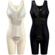 带胸垫罩一体式 连体塑身衣双层收腹部加压排扣加强版 收胃塑形