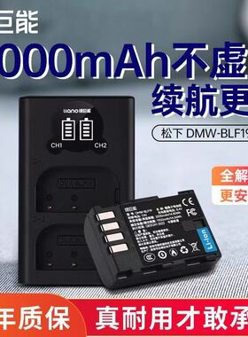绿巨能松下DMW-BLF19E微单单反相机电池DMC-GH4 GH5 GH5S GH3 G9LGK PDZ-BLF19E双充充电器usb座充