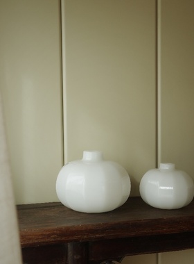 十境琉璃北瓜花瓶摆件新中式客厅