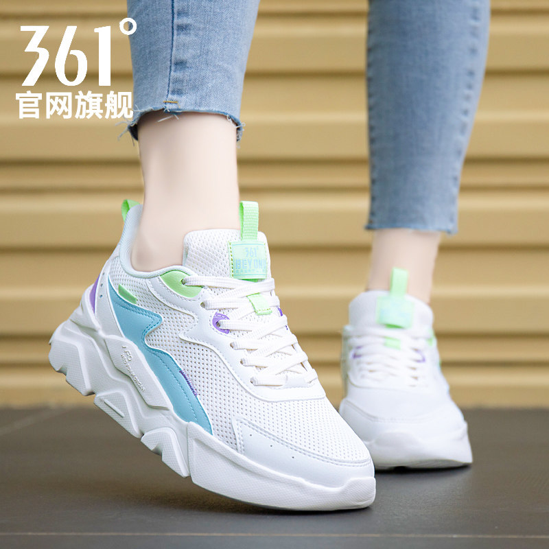 361女鞋运动鞋秋冬官方旗舰店361度跑步鞋子女款网面透气休闲鞋女