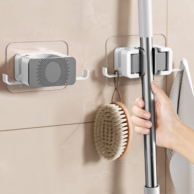 【1挂2钩】多功能免打孔拖把夹