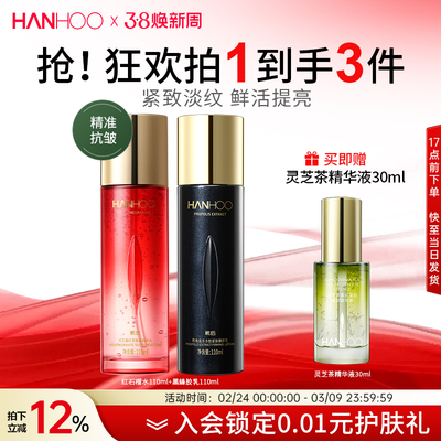 韩后红石榴红茶酵素水乳2件套