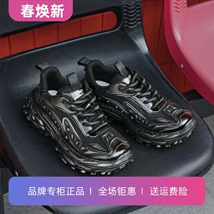 名人烟斗男鞋擦色复古休闲鞋老爹鞋百搭厚底增高春秋季2025年新款