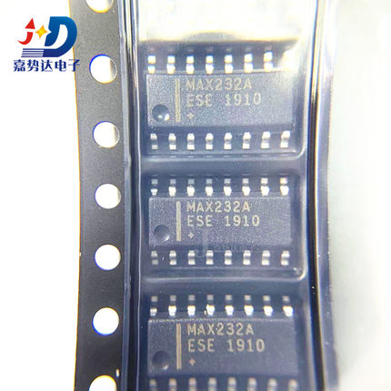 MAX232AESE+T MAX232A  MAX232 RS-232收发器 SOP-16 全新