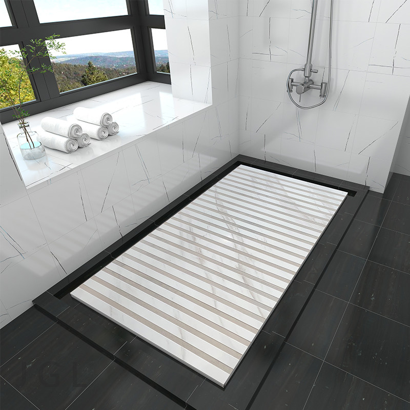 卫生间仿通体大理石600*1200淋浴房防滑地砖浴室拉槽脚踏地板瓷砖