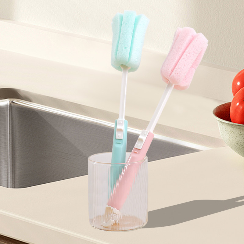 日本进口洗杯子神器长柄海绵杯刷奶瓶刷清洁玻璃水杯的小刷子2个,家庭/个人清洁工具,杯刷/瓶刷,淘宝优惠券,粉丝福利购,淘宝优惠卷
