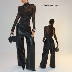 【蜜蜜家】原野焦糖欧美辣妹显瘦复古小众设计感休闲裤 25/K149