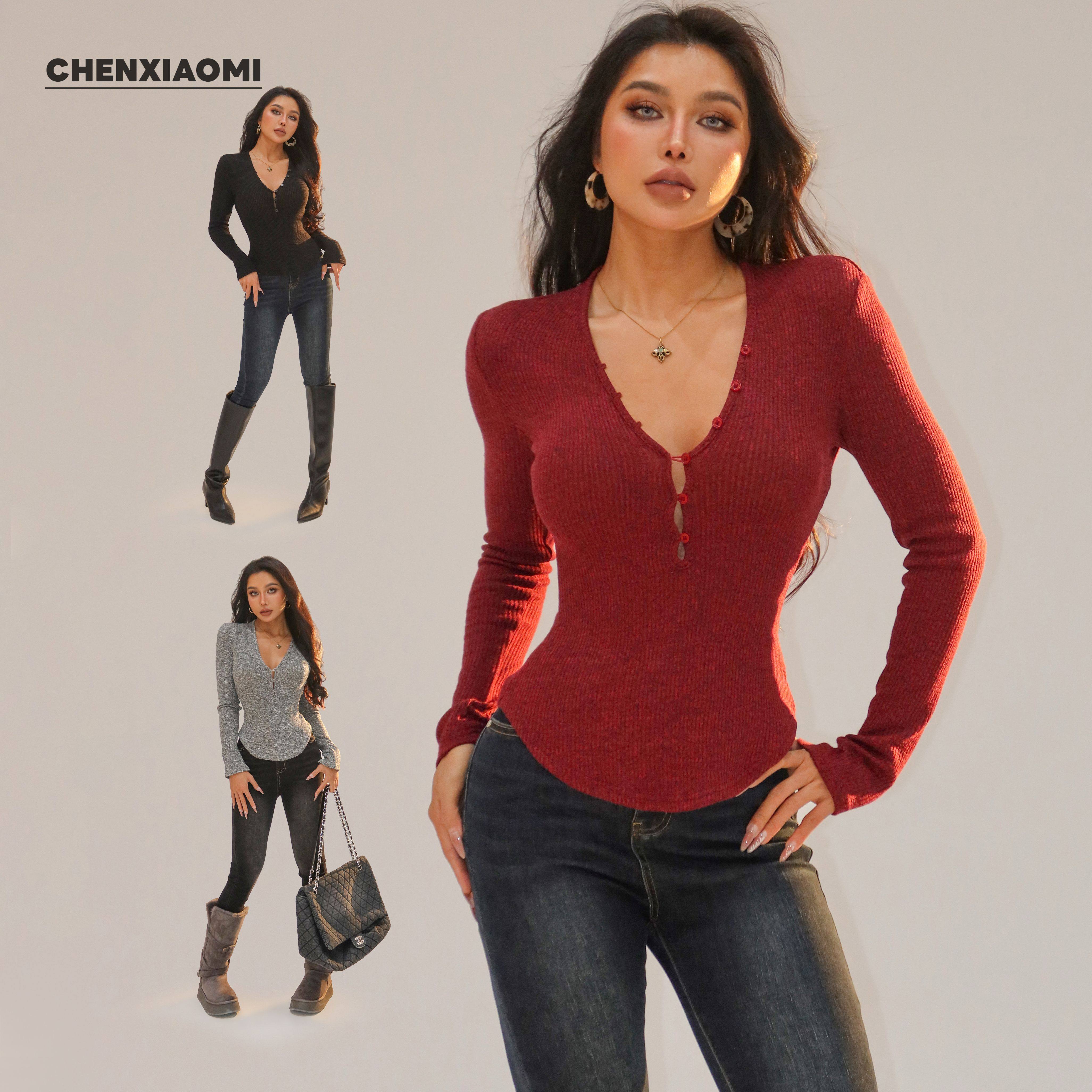 【蜜蜜家】浆果庄园 欧美辣妹性感修身抓绒深V长袖上衣 25/Z721,女装/女士精品,T恤,淘宝优惠券,粉丝福利购,淘宝优惠卷