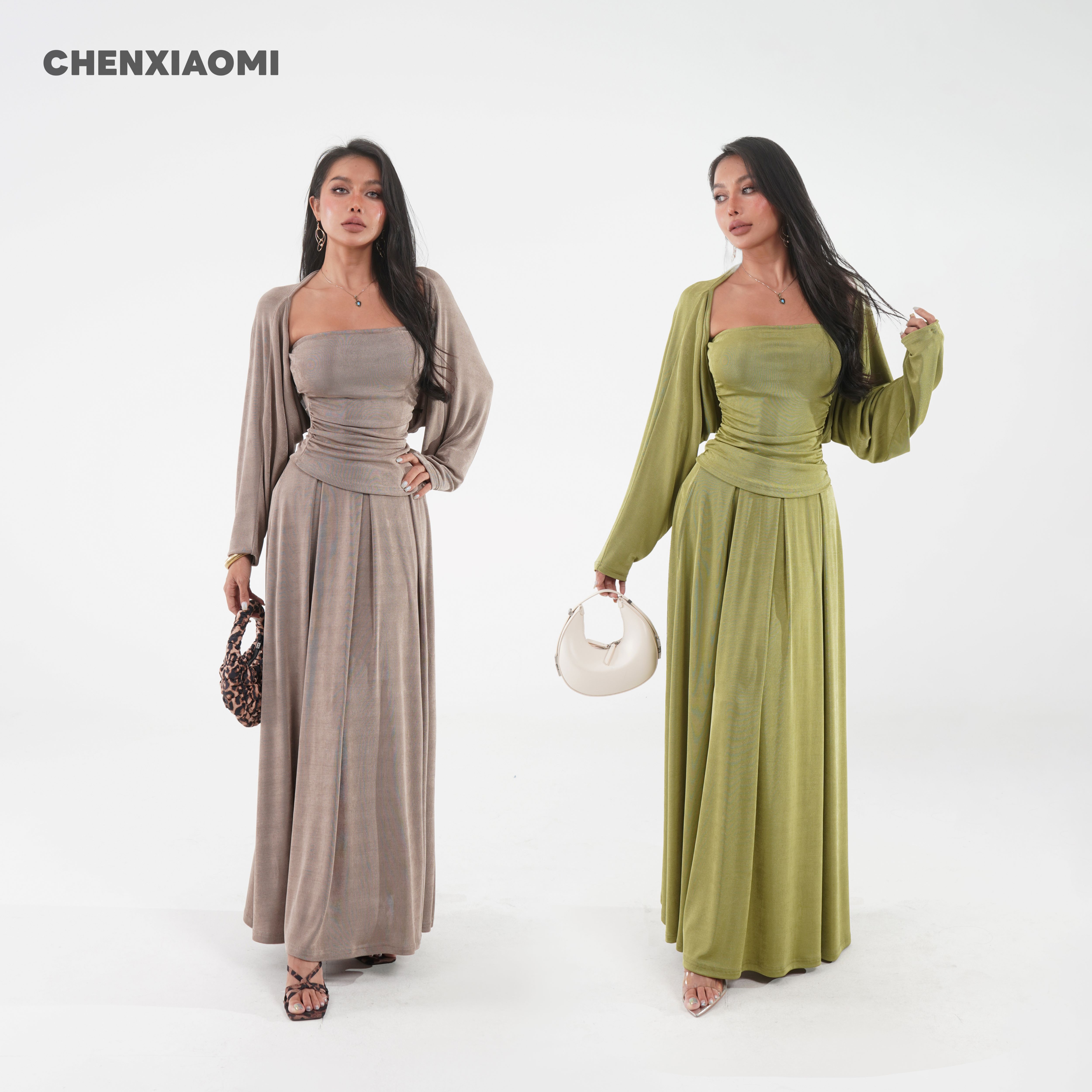 【蜜蜜家】辣妹带固定胸垫抹胸+半身裙/外套 25/Z571+Q128/T101