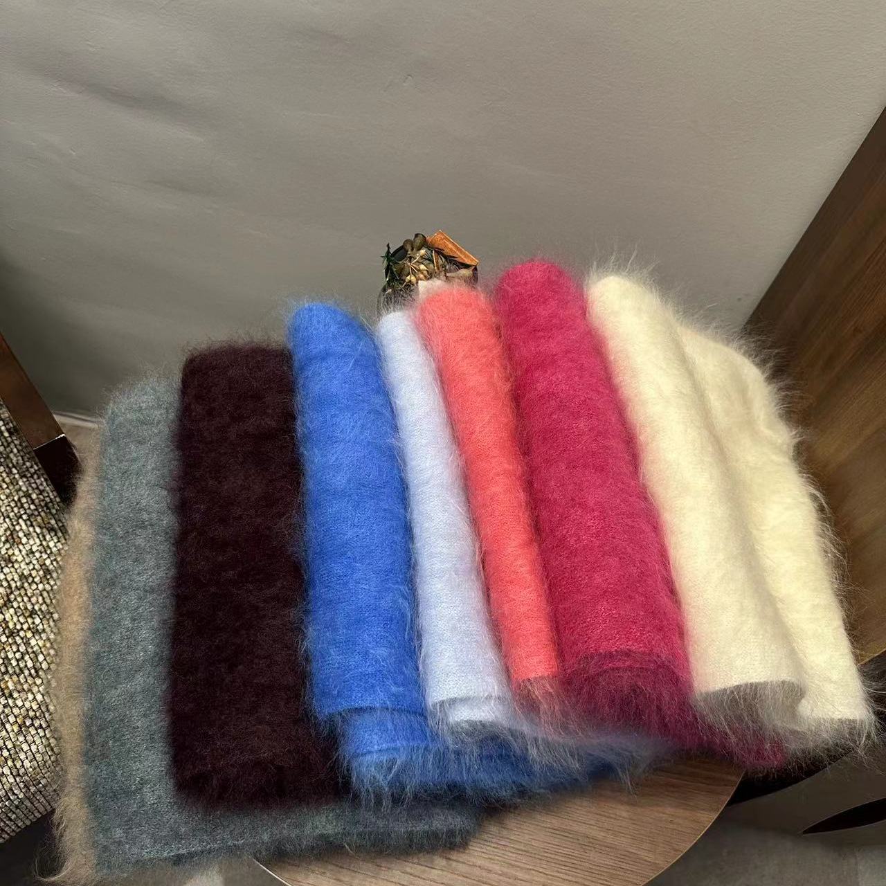 【云感拉绒】100%羊绒拉绒30*180长围巾更有性价比