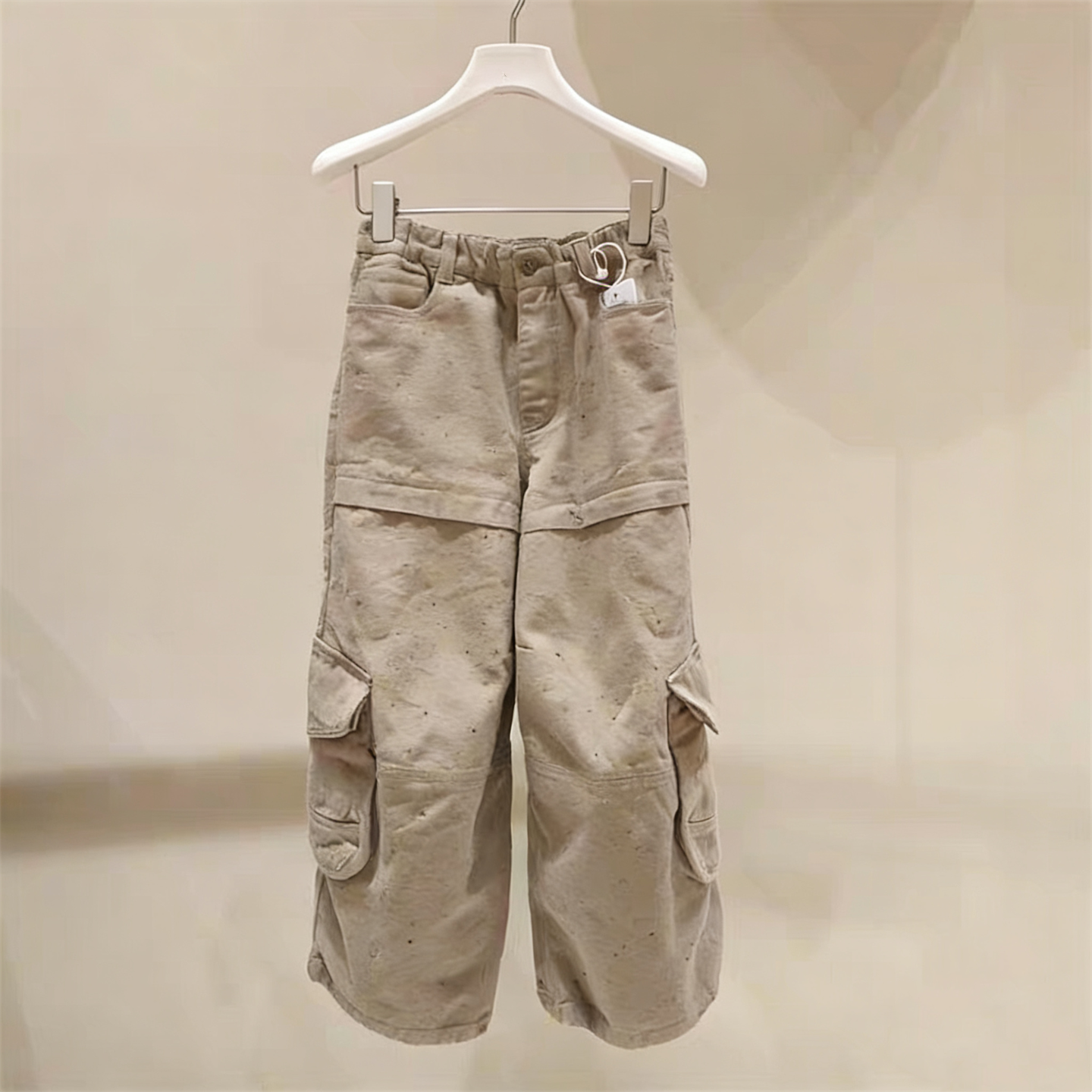 童装定制春季新款男女童潮酷个性纯色休闲直筒长裤百搭阔腿工装裤,童装/婴儿装/亲子装,裤子,淘宝优惠券,粉丝福利购,淘宝优惠卷