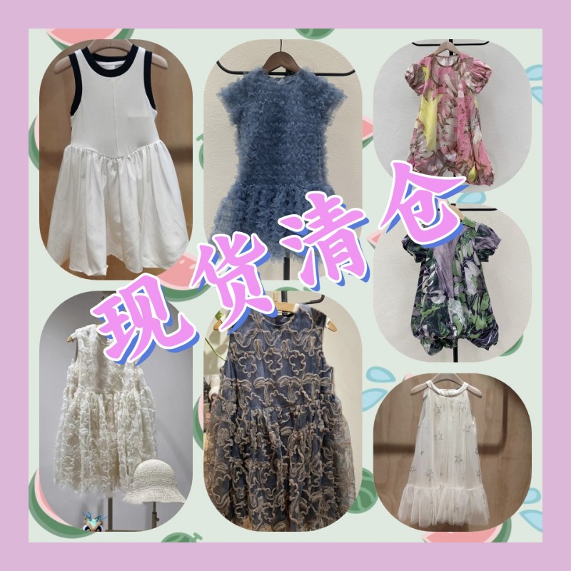 现货童装特价清仓夏季女童连衣裙