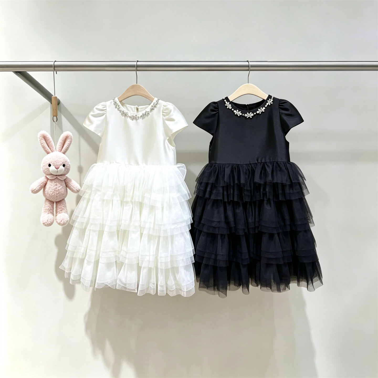 秋女重工网纱蛋糕礼服公主连衣裙图片