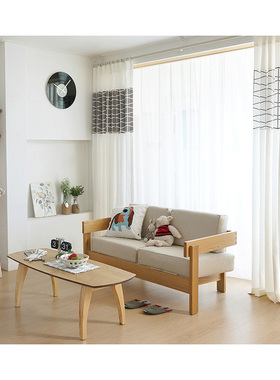 现代简约白色半遮光几何图案格子北欧风ins棉麻客厅卧室落地窗帘