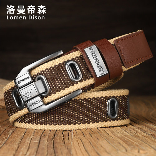 男加宽帆布合金休闲加厚腰带多款