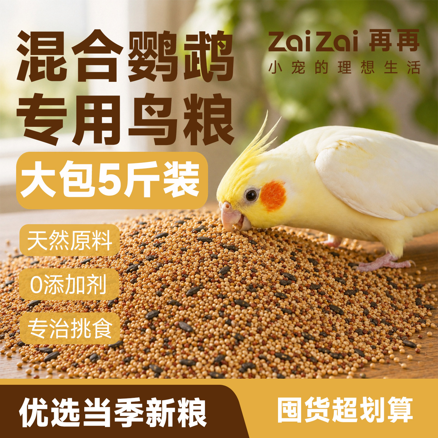 再再鹦鹉混合粮丨谷物油料配方图片