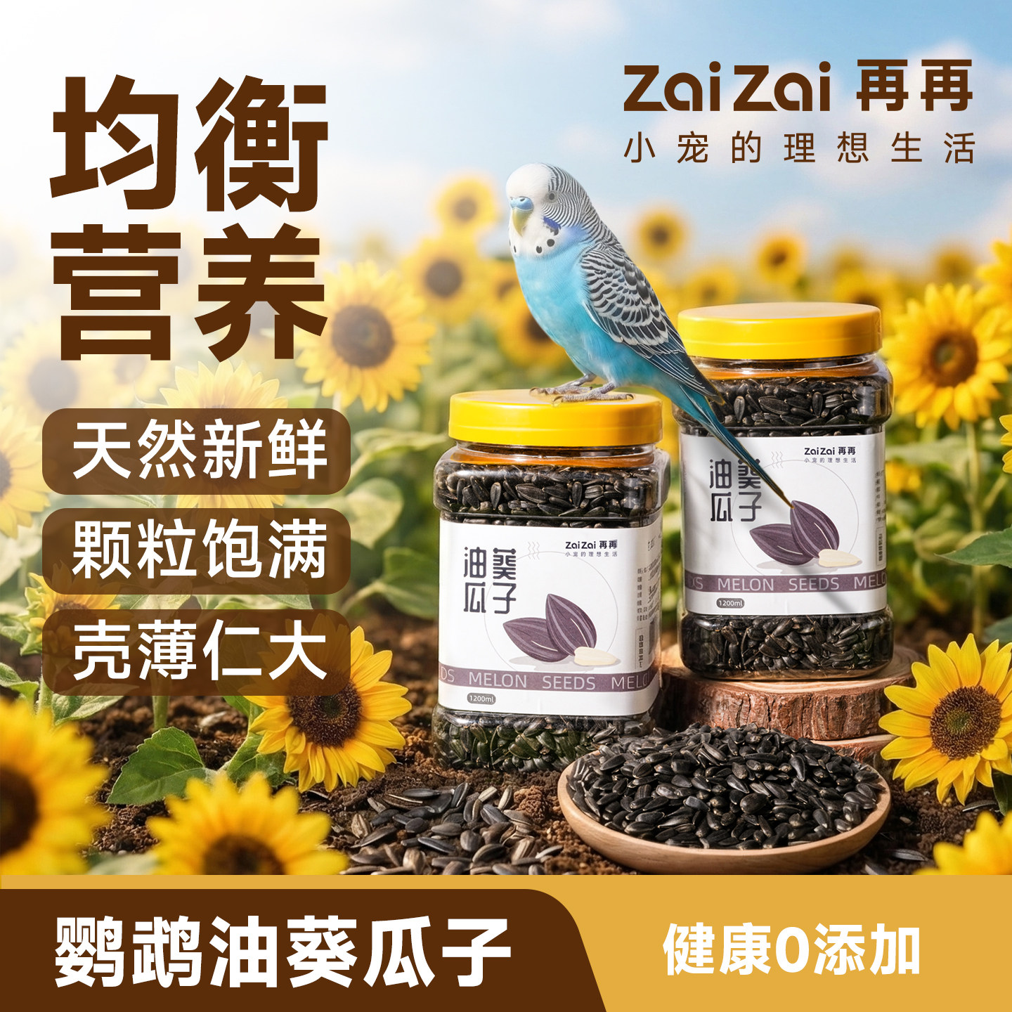 再再鹦鹉油葵瓜子零食饲料小鸟粮食虎皮牡丹玄风专用训练奖励用品