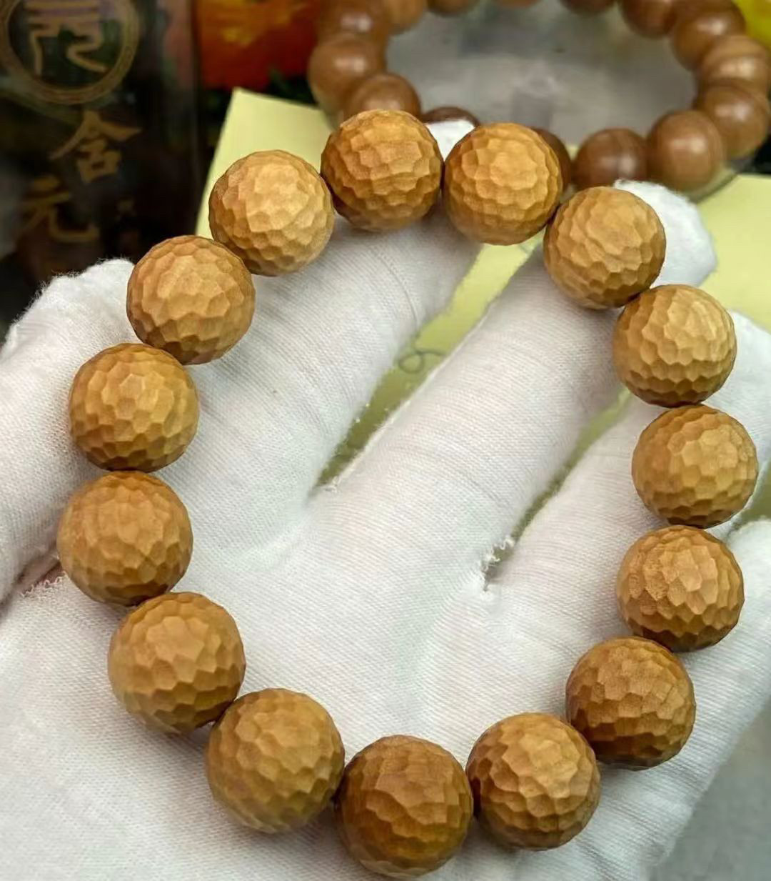 含元沉香印度迈索尔老山檀香桶珠手串随形锤珠男老料檀木文玩手链