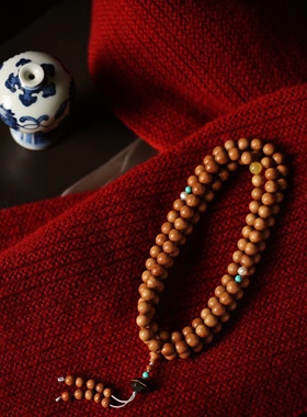 含元印度迈索尔老山檀香手串黑肉念珠文玩手链男女108颗项链沉香