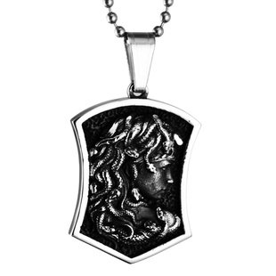 欧美跨境热销饰品不锈钢项链美杜莎Medusa项链个性 蛇与美女饰品