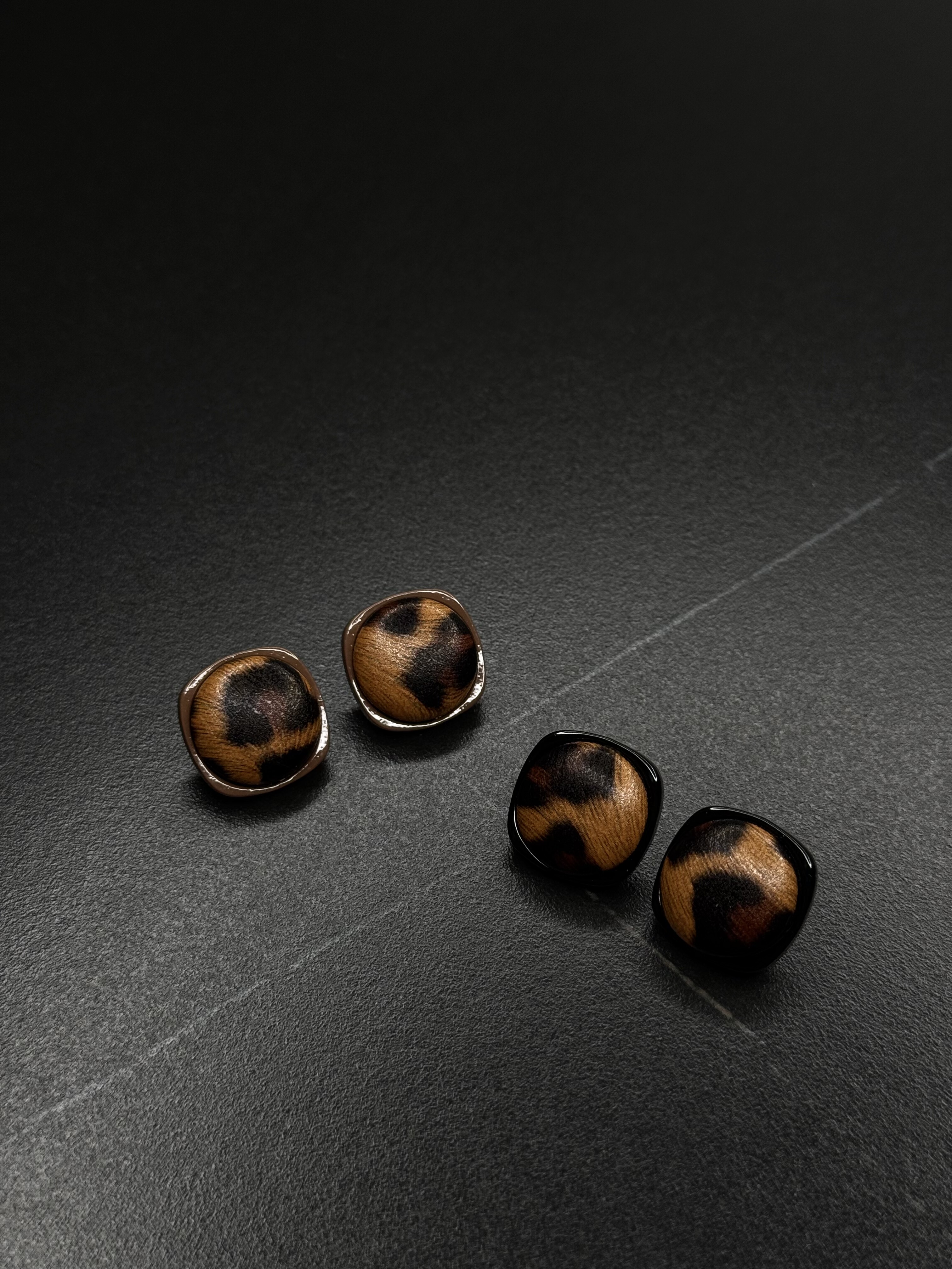 Blackbox Vintage小众气质豹纹耳钉轻奢质感氛围感秋冬耳环耳饰