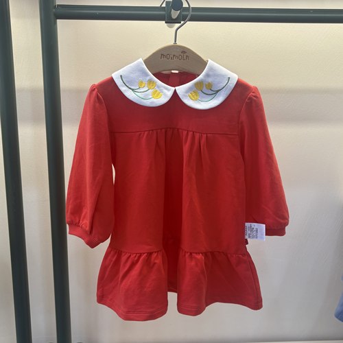 moimoln小云朵26春新品专柜正品郁金香甜美翻领连衣裙M261OPB07P