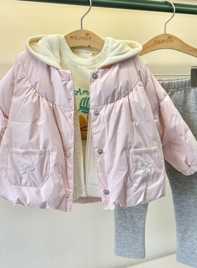 moimoln小云朵25冬专柜正品女宝宝百搭羽绒服两件套M254DMB70P