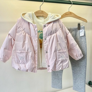 moimoln小云朵25冬专柜正品 女宝宝百搭羽绒服两件套M254DMB70P