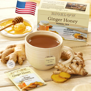 现货 Tea蜂蜜生姜草本茶回国送礼礼物 美国礼品特产比奇洛bigelow
