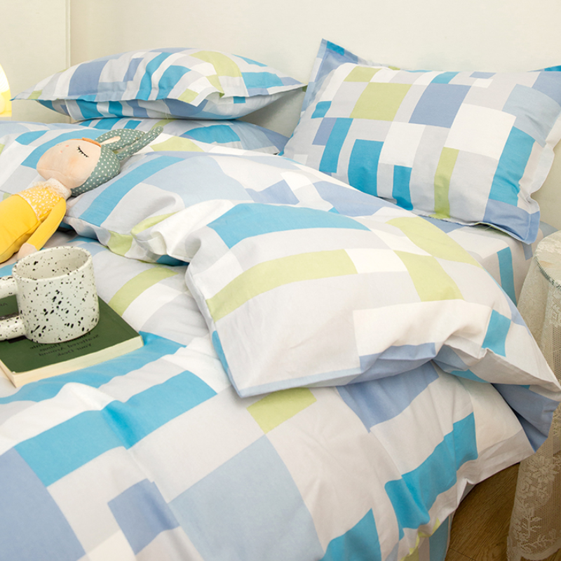 纯棉床上四件套100全棉床单被套冬季学生男单人床三件套床上用品