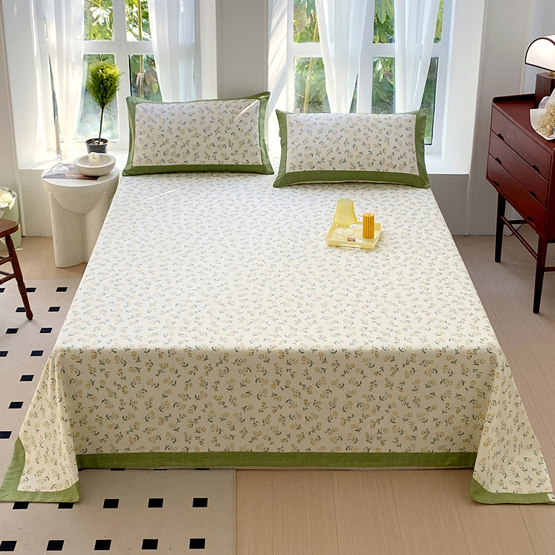 佰家好全棉粗布床盖亲肤透气