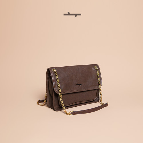 食草堂黑标系列包包新款邮差包头层牛皮单肩腋下包轻奢小众宛凝